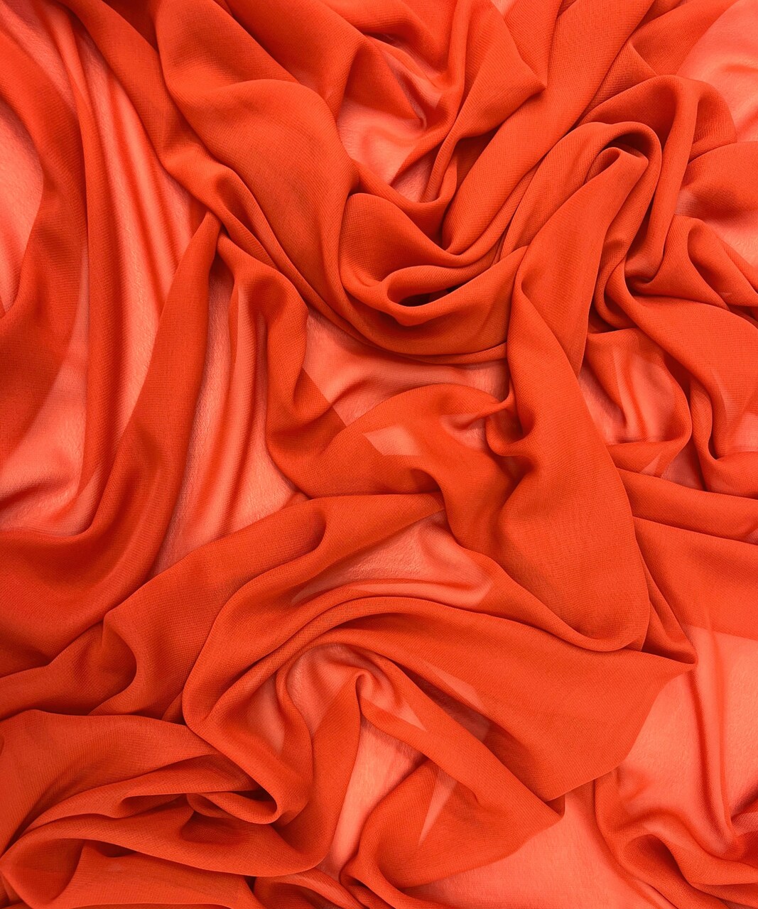 Burnt Orange Matte Chiffon Fabric by the Yard, 58" Wide Lightweight Sheer Draping Fabric for Chuppah, Wedding Arch, Table Runner